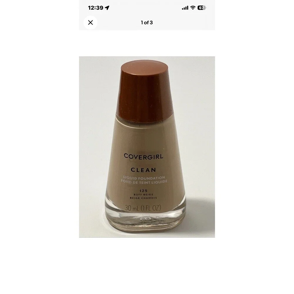 1x CoverGirl Clean Liquid Foundation 125 BUFF BEIGE